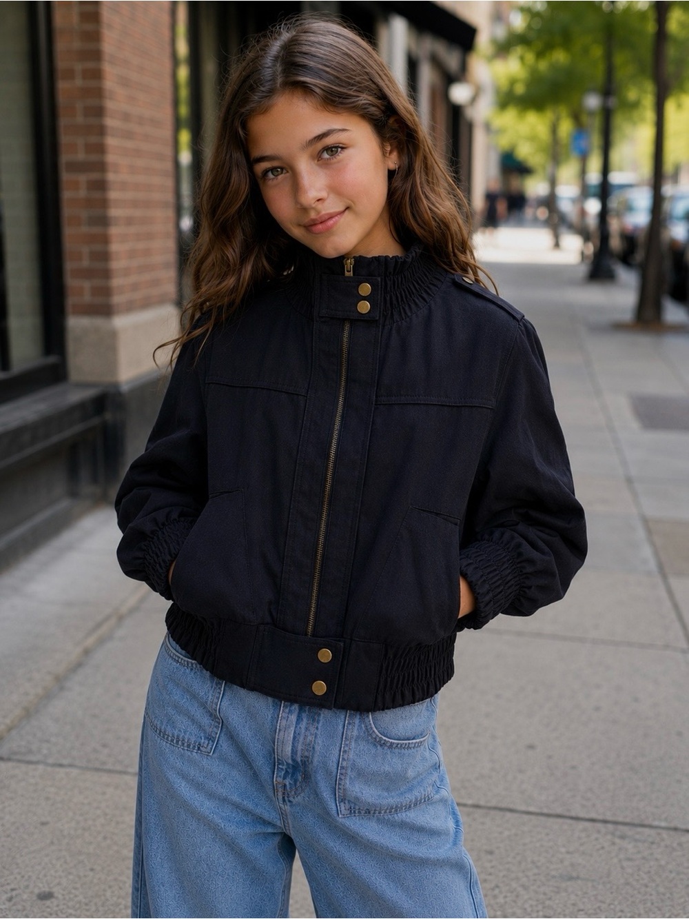 Therapy by Lane Crawford Navy Bomber Jacket